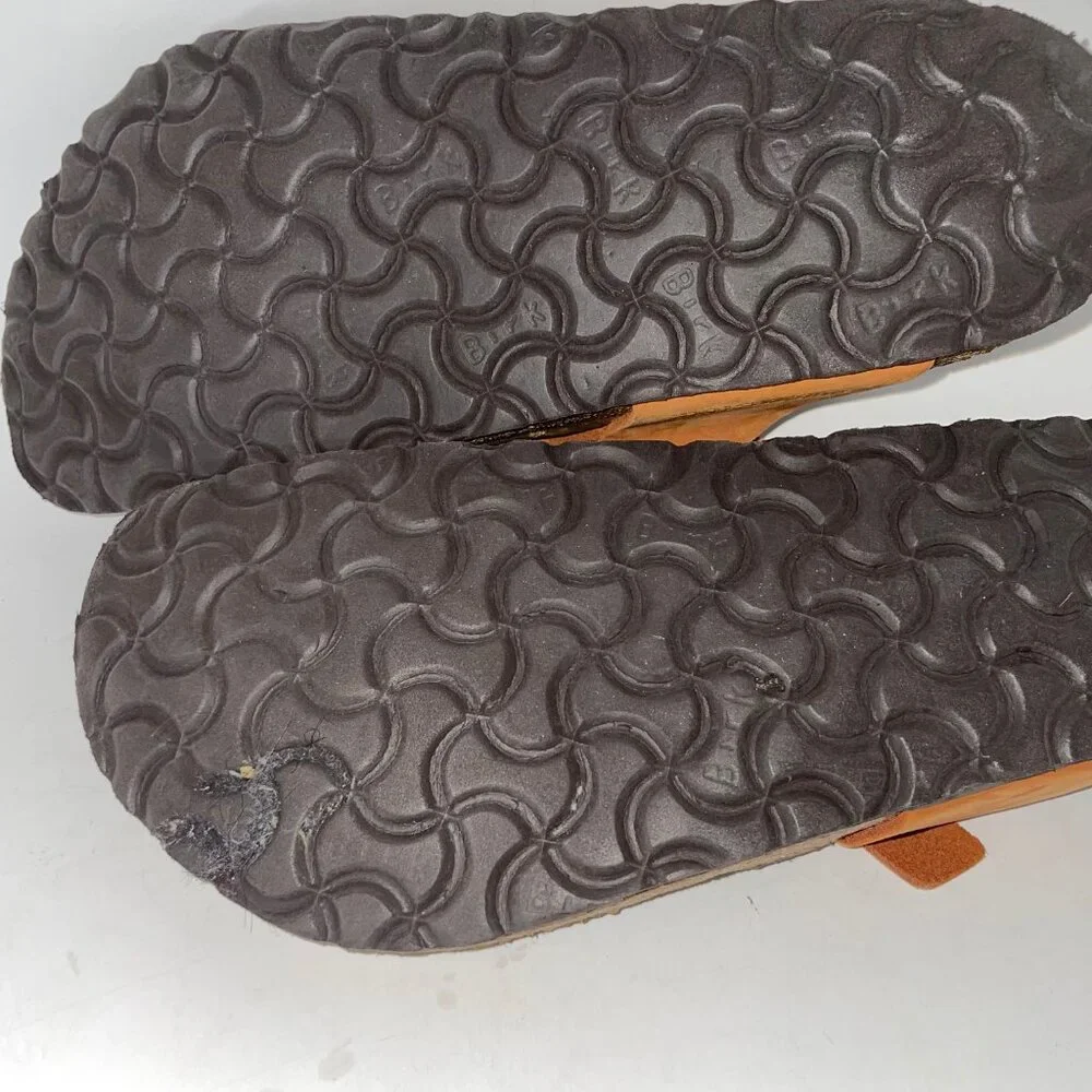 Birkenstock Gizeh Women's Leather Burnt Orange Thong Sandals Size 39 / US 8 - 8 - Picture 11 of 13